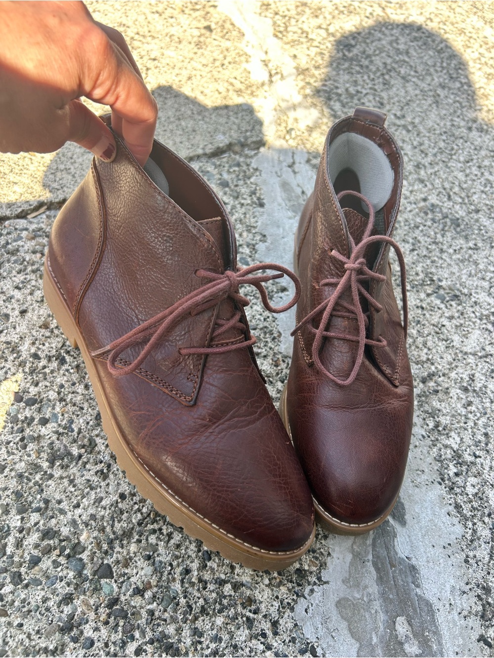 Lauren Ralph Lauren Women's Brown Lace-Up Leather Ankle Boots